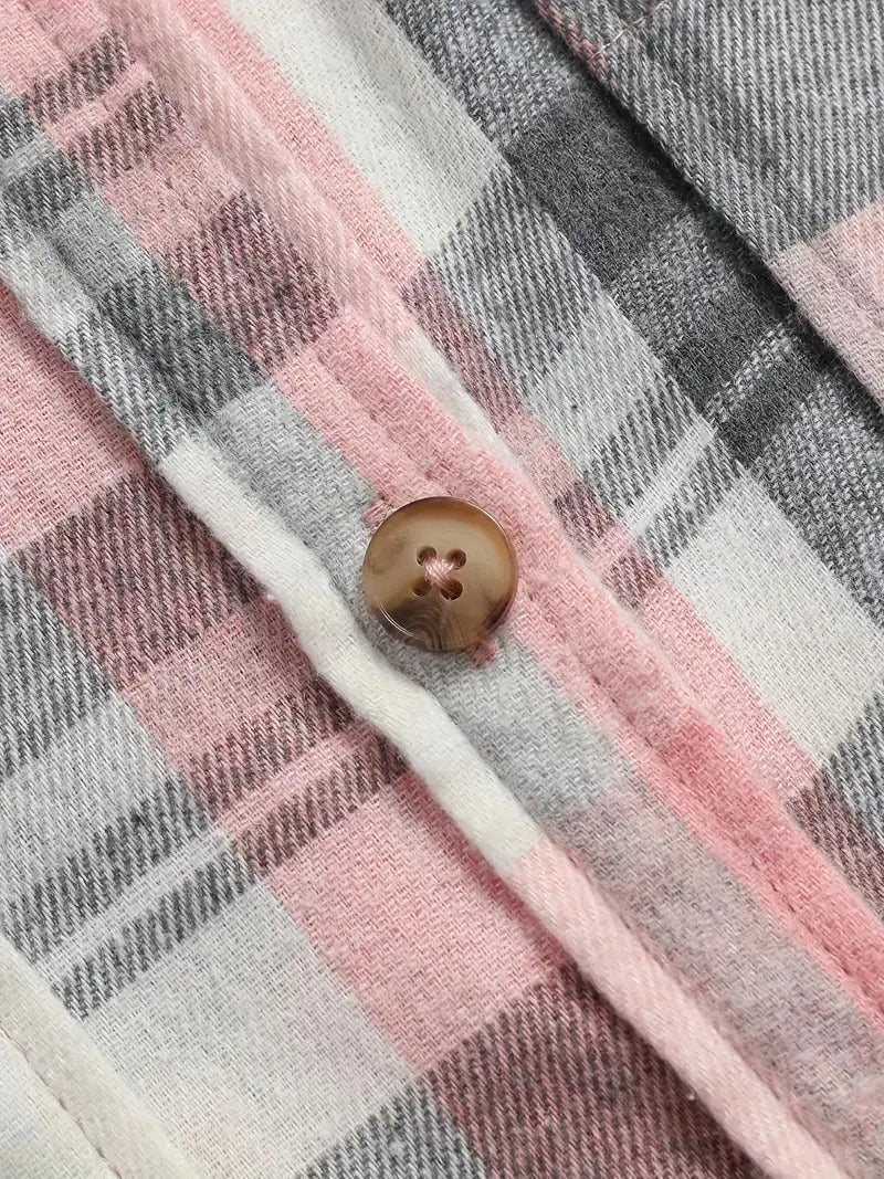 חולצה | דגם משובץ וכפתורים קלאסיים | סגנון קז'ואל