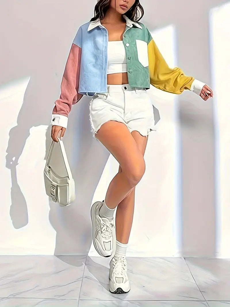 חולצת קיץ | גזרה קצרה וכתפיים אופנתיות | אביב וקיץ